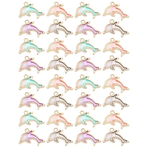 40 stk Smykkefremstillingsanheng Legering Delfinformede Anheng DIY Charms Anheng