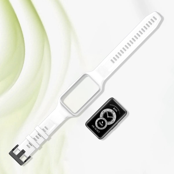 Kompatibel med Huawei Band 7 / 6 Pro / Honor Band 6 Armbånd Fleksibel Silikone Hvid