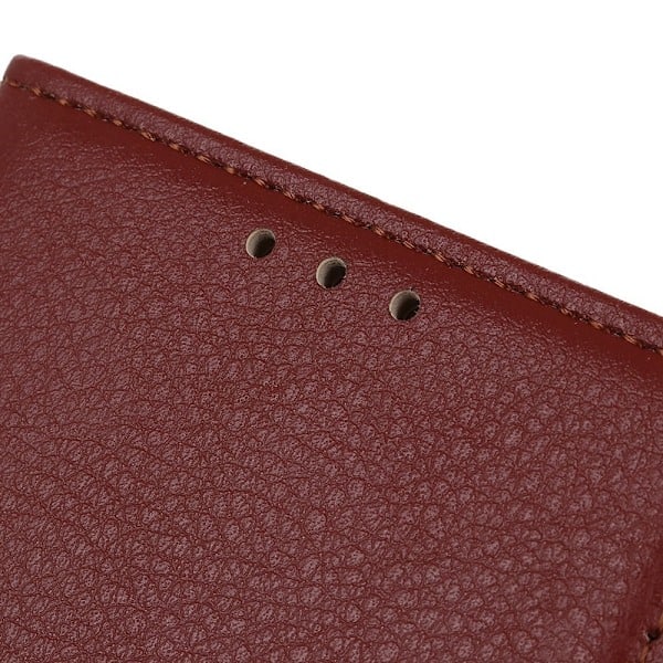 OnePlus Nord 2T 5G Etui Litchi Læder Brun