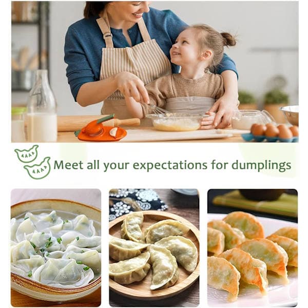 Dumpling Maker, 2 i 1 dejpresser, multifunktionel manuel dejmaker, bageværktøj til køkken (orange)[PL]