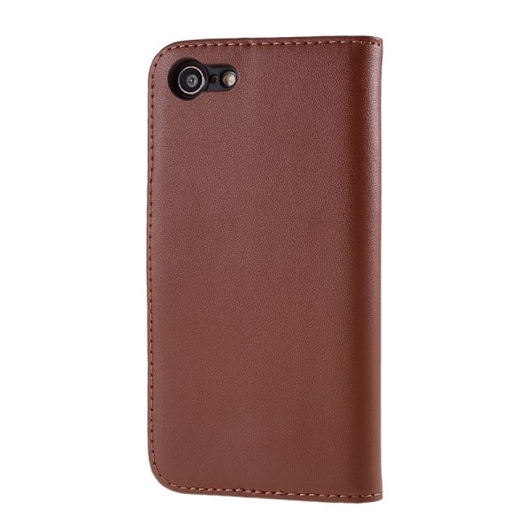 iPhone 7/8/SE (2020/2022) - Ægte Læder Pung Etui - Brun Brown Brun