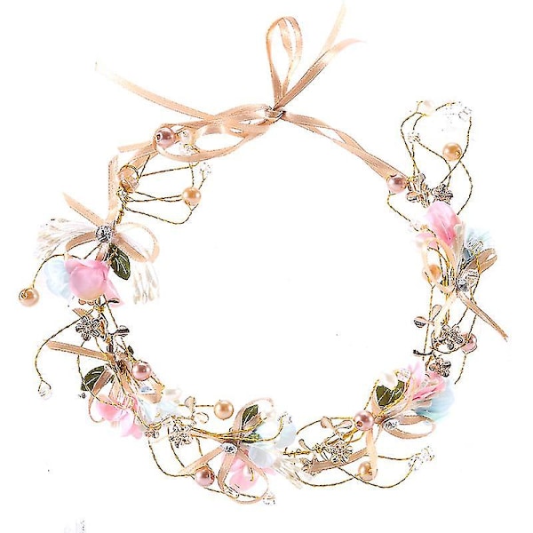 Handgjorda Bågeblommor Bruddiadem Krans Brudknut Bröllop