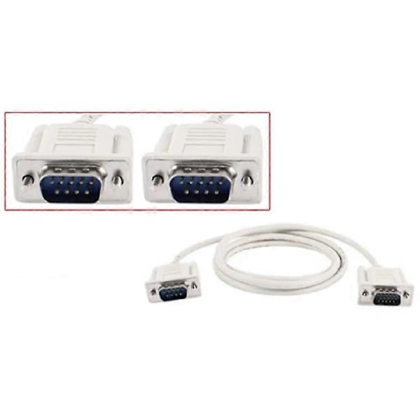1,5m Rs232 Db9 9-pin hann til Vga Video 15-pin hann adapterkabel lysegrå