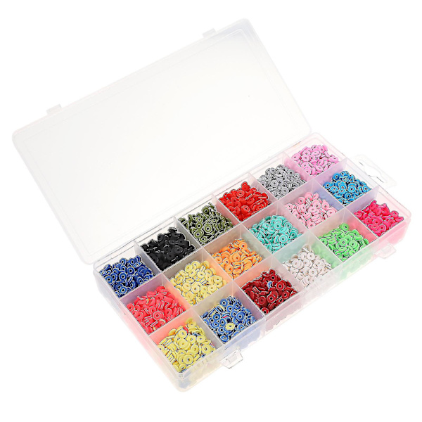 1 Æske Polymer Ler Perler Spacer Perler DIY Smykkefremstillings Tilbehør