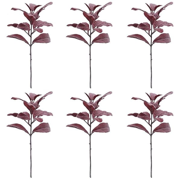 6 kpl Tekoälykukkia Flocked Lambs Ear Leaf
