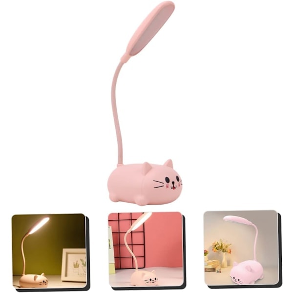 Kattunge Bordlampe Kattebordlampe Skrivebordslampe for Jenter Sengelampe for Jenter Skrivebordslampe Øyepleie LED-lampe