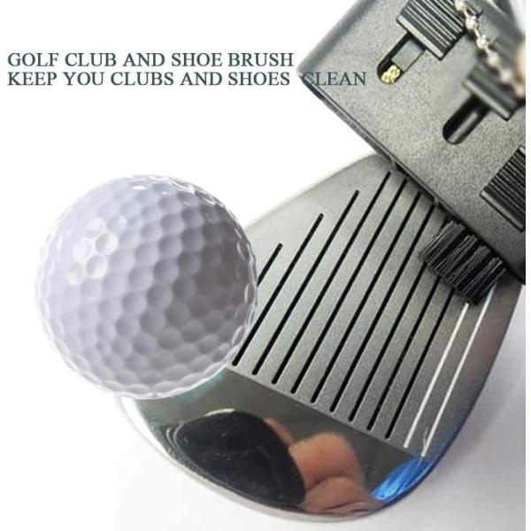 Infällbar golfklubbborste, 3 i 1 ficka golfklubba Groove Clean