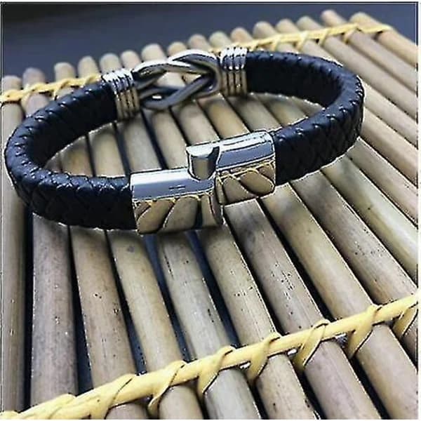 Mor och son – för alltid sammanlänkade flätat läderarmband