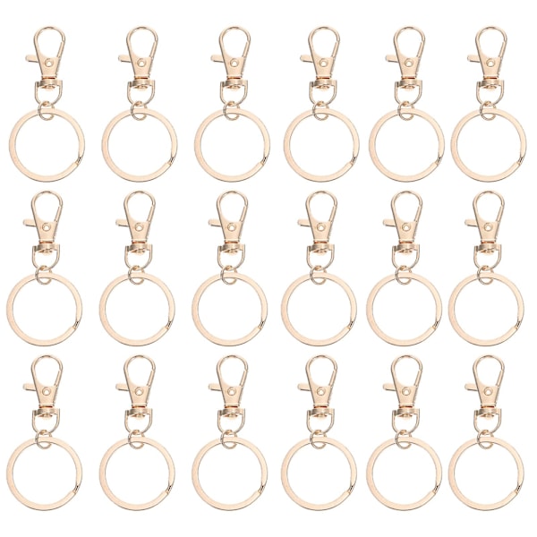 50 st Lobster Nyckelringar Zink Legering Nyckelringar Nyckelring DIY Hantverk Tillverkning (Guld)