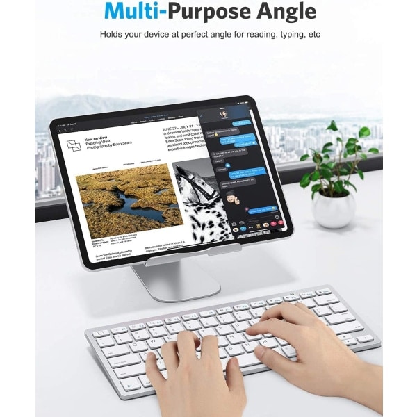 Säädettävä tablettiteline, iPad-teline, alumiininen pöytäteline yhteensopiva iPad Air 4/Mini, uusi