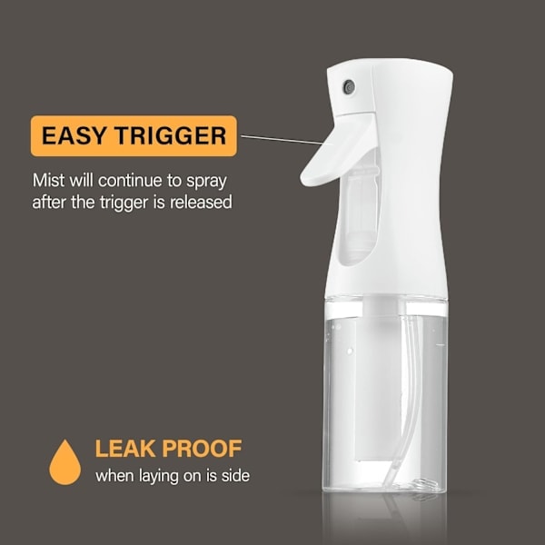 2-pack Continuous Spray Bottles - Ultrafin Mist Sprayer Vattensprayflaska för Hårsprayflaskor för Hårstyling, Rengöring