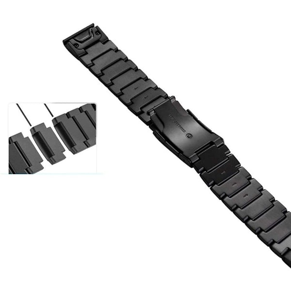Tech-Protect Garmin Fenix 5/6/7 Armbånd Rustfritt Stål Svart