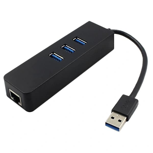[PL】USB 3.0 Hub med 3-port Gigabit Ethernet for bærbare datamaskiner USB-minnepinner Mobile harddisker USB-forlengelse
