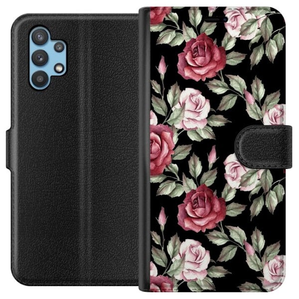 Samsung Galaxy A32 5G Pung Etui Blomster
