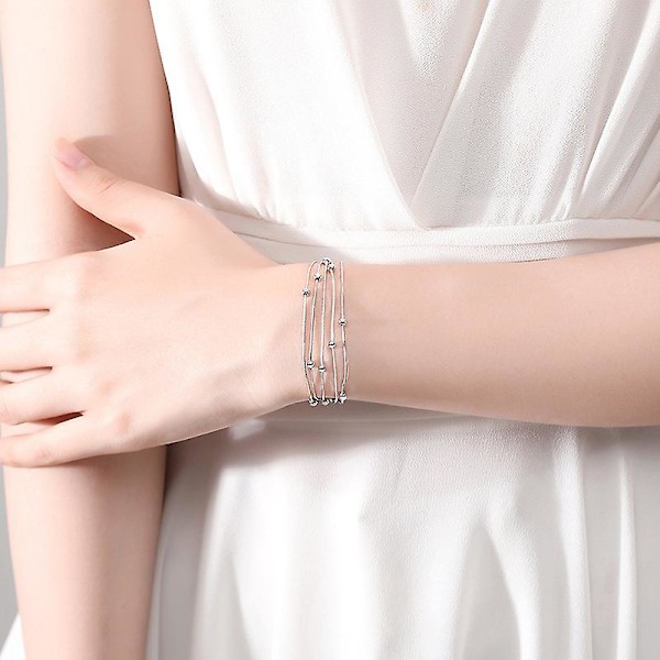 Damarmband med 5 rader, stretch