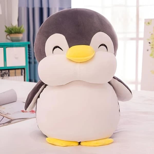 (Harmaa, 45 cm) Pehmo Pingviini Pehmolelut, Pehmeä Peng【PL】