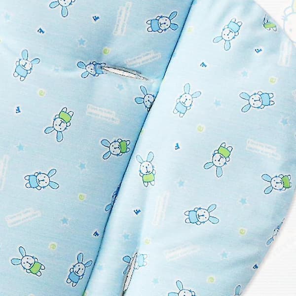 Tjockare Vagn Bomullsdyna för Barn Babymatstol Varm Dyna Blå 64*50*22cm Polyester Bomull