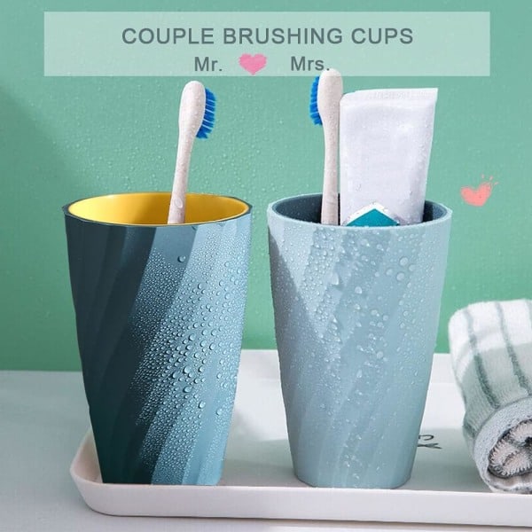 2-pack Okrossbar Tandborstmugg Badrumsmugg, Mjuk och Hållbar, Badrumsmugg