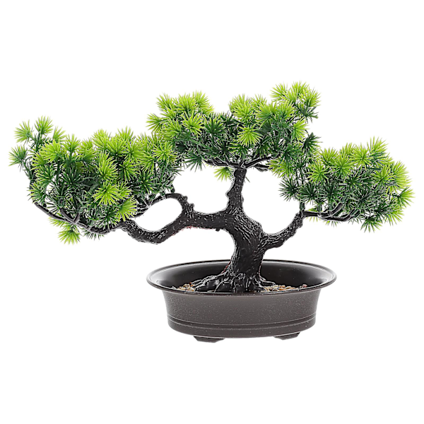 Vihreä toimistosisustus Japanilainen mänty Bonsai-kasvi Pöytäkoristeet Keinotekoinen Bonsai-puu Tervetuliaiskasvit ruukussa