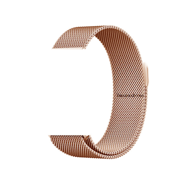 Rustfrit stål mesh-armbånd til damer, Apple Watch 7 Milanese-rem (rosaguld 42/44/45 mm)
