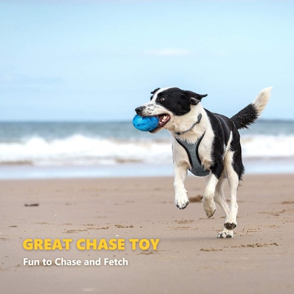 Squeaky Dog Toys for Aggressive Chewers: Rubber Puppy Ball with Squeaker