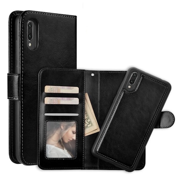 Huawei P30 - Pung Etui / Magnetisk Skal 2 i 1 - Vælg Farve! Sort Sort