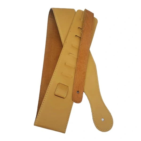 Holdbar læder guitarrem med justerbar rem, til elektrisk guitar, bas tilbehør Brun