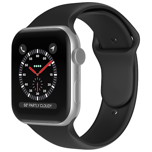 Apple Watch 38/40/41 mm Silikone Armbånd (S/M) Sort