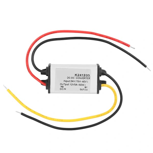 DC-DC-omvandlare 24V till 12V Högeffektiv Nedtransformator 5A【PL】