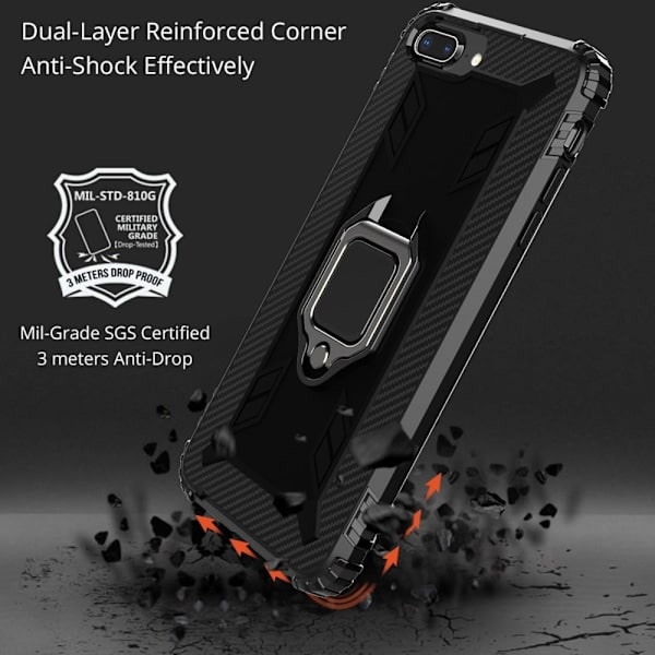 iPhone 7/8 Plus - Ring Cover - Sort Black Svart