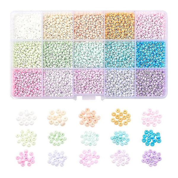 Blandede Farger Glassfrøperler Ceylon Runde Perler Mini Tsjekkiske Perler For Smykkelaging