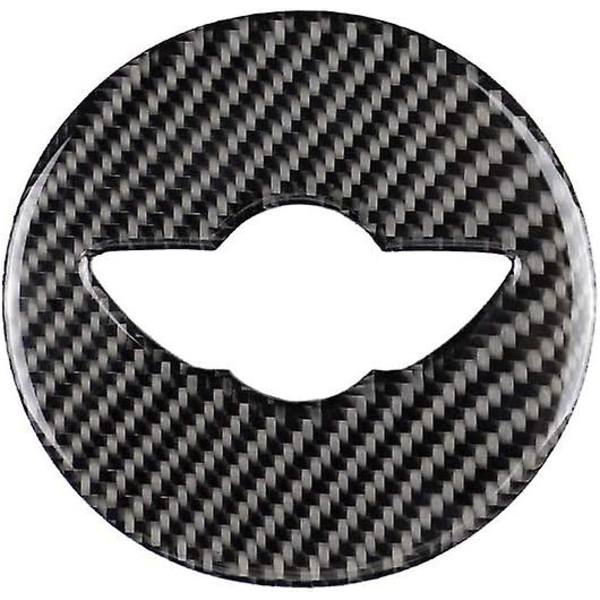 Svart 3D Kolfiber Rattsticker Passar Mini Cooper Countryman F60 F55 F56 Inredningstillbehör