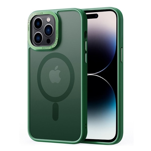 iPhone 14 Pro Max Cover MagSafe Hybrid Mat Grøn