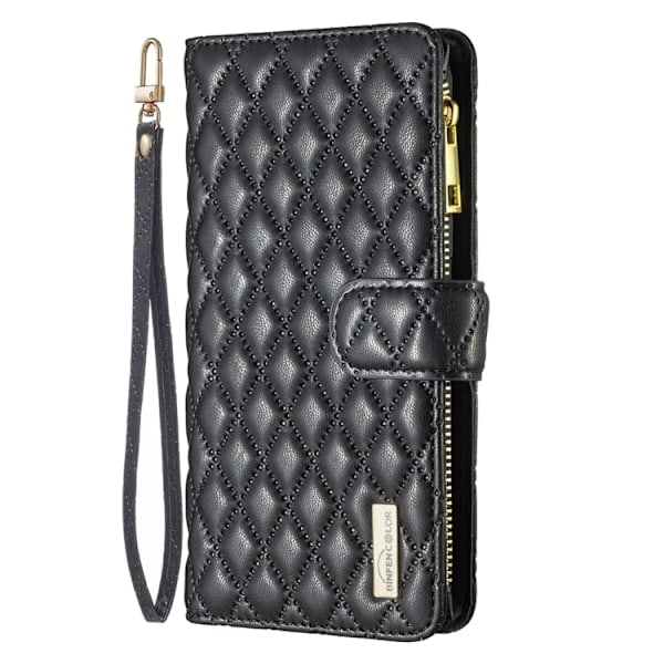 iPhone 15 Pro Max Etui Diamant Multifunktionel Sort