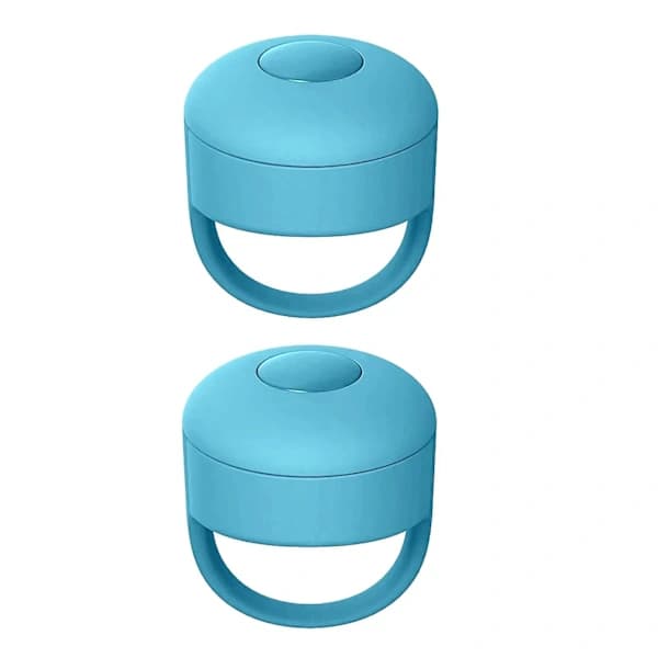 {PL}2x Trådlös Bluetooth Fingertopps Video Kontroller Klicker Sidvändare Blå