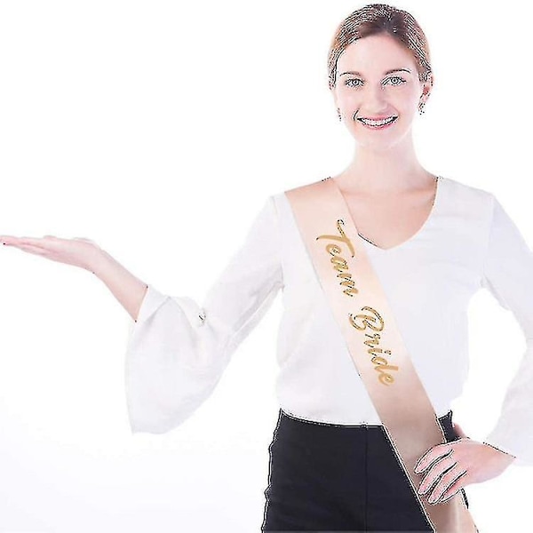 Bride To Be Team Sett Brud To Be Skjerf & Hodebånd Tiara & Skulderlangt Slør Utdrikningslag Utstyr Bryllupsdusj