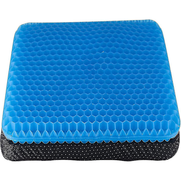 Gel Setepute, Dobbel Tykk Egg Gel Setepute Med Sklisikkert Trekk, Pustende Honeycomb Gel Pute For Trykkavlastning Ryggsmerter A