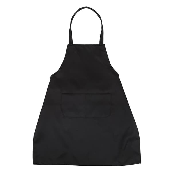 2x Unisex Køkkenforklæde med 2 Lommer, Sort, En Størrelse (Medium)