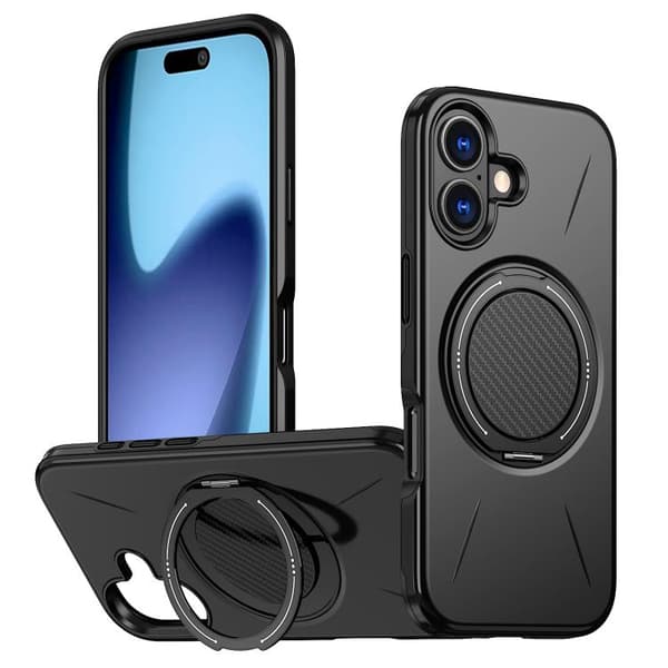 iPhone 17 Case - Metal with Rotation Function and MagSafe TPU Hybrid PC