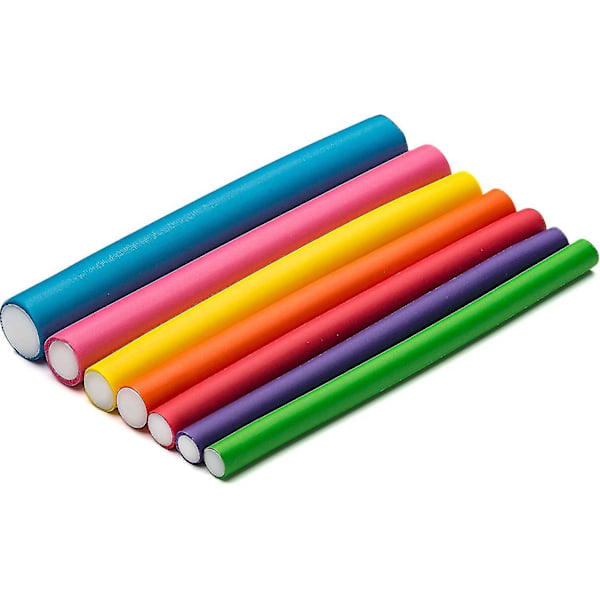 42-pack Twist-flex Stavar i 7 Storlekar Flexibla Curl Svamp Hårrullar Set Hårskum Locktång Set (slumpmässig färg)