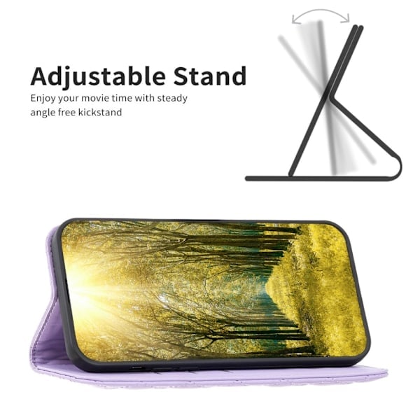Samsung Galaxy A35 5G Fodral Flip Diamant Läder Lila