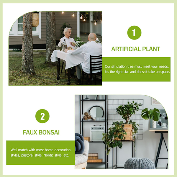 Konstgjord Växt Faux Falsk Träd Ornament Kreativ Växt Bonsai Dekoration