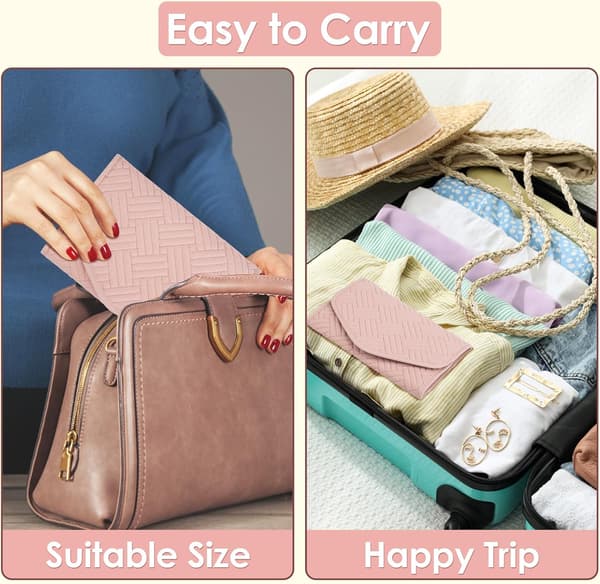 Rejsesmykkeorganizer - Sammenfoldelig - 43 x 23 cm - Pink