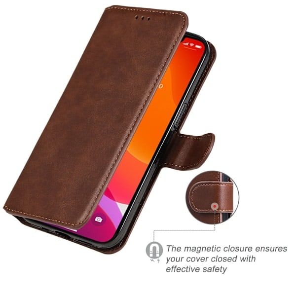 iPhone 13 - Solid Læder Etui - Brun