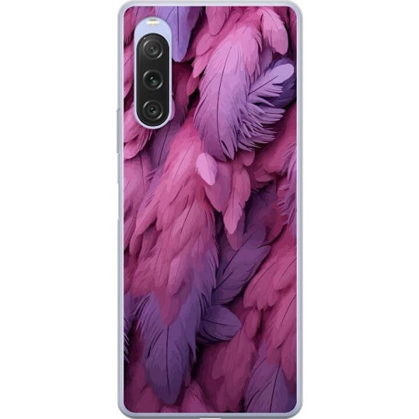 Sony Xperia 10 V Transparent Skal Fjädrar