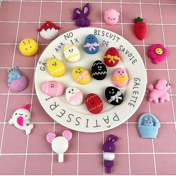 20 st Mochi Squishies Kawaii Påskägg Squishy Leksaker För Barn Stressreducerande Festpresenter Stressavlastande Leksaker För Födelsedag
