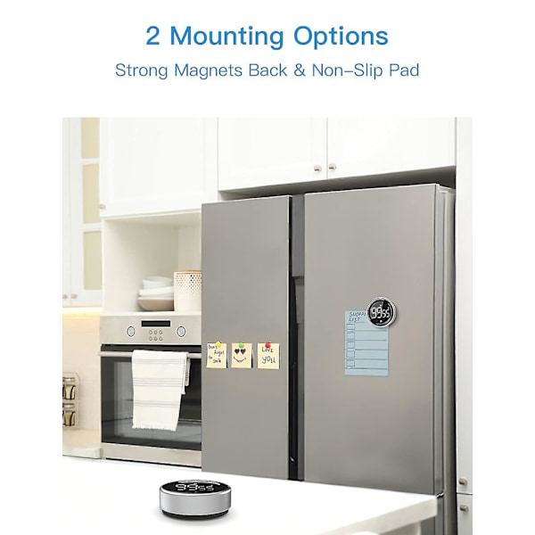 Köktimer Digital Magnetisk Nedräkningstimer 99 Minuter Max, Vrid En Knapp för Barn och Äldre
