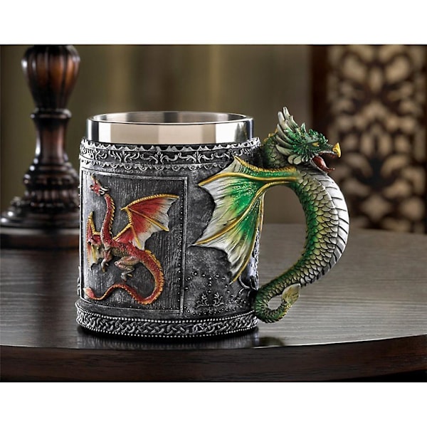 Snygg Rostfritt Stål Kaffekopp Mugg För 3D-Design Muggar (Drake)