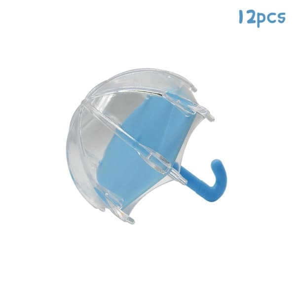 Mini Plast Paraplyformade Godisaskar Bröllop Födelsedag P Blå As shown