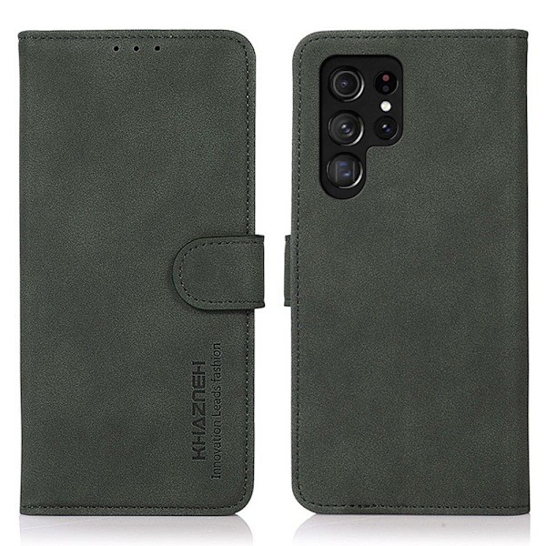 KHAZNEH Samsung Galaxy S23 Ultra Etui Læder Grøn